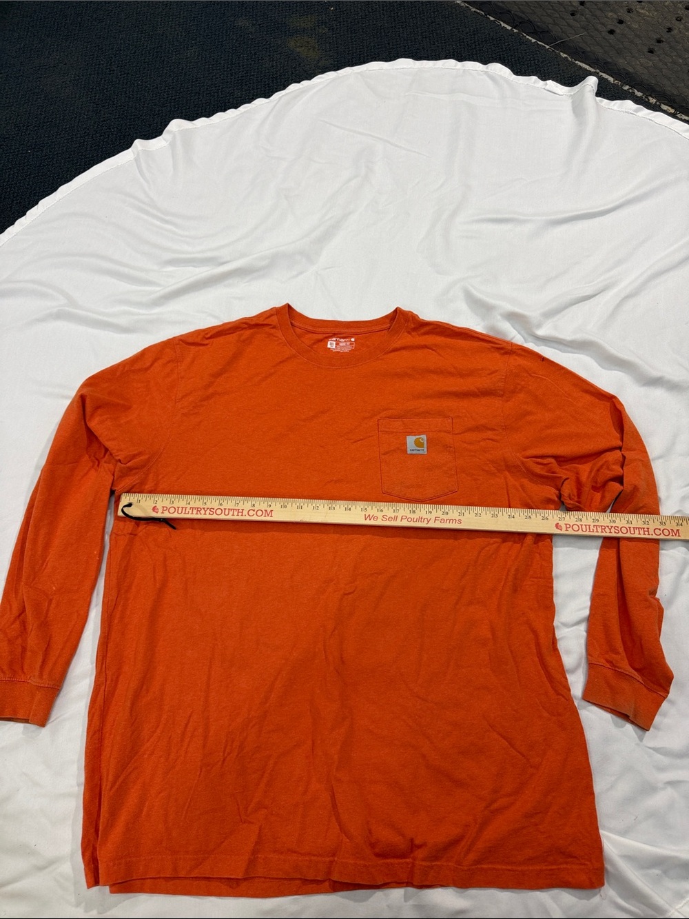 Carhartt Men’s Long-Sleeve Pocket Tee - Orange